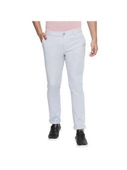 BASICS - Tapered Fit Dusty Blue Stretch Trouser