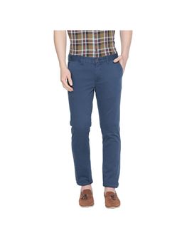 BASICS - Tapered Fit Majolica Blue Stretch Trouser