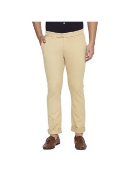 BASICS - Tapered Fit Prairie Sand Stretch Trousers
