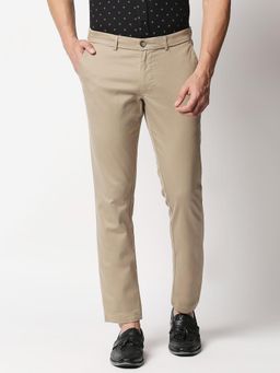 BASICS - Skinny Fit Biscotti Khaki Stretch Trousers
