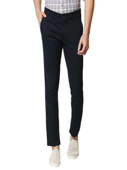 BASICS - Skinny Fit Titan Navy Blue Stretch Trousers