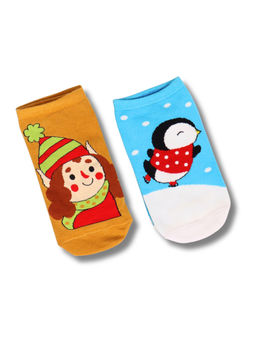 Thela Gaadi - Multi-Color Printed Pair of Sockss