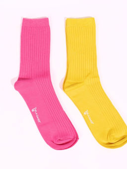 Thela Gaadi - Multi-Color Solid Pair of Sockss