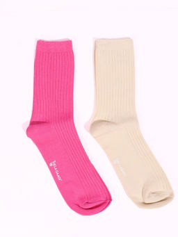 Thela Gaadi - Multi-Color Solid Pair of Sockss