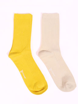 Thela Gaadi - Multi-Color Solid Pair of Sockss
