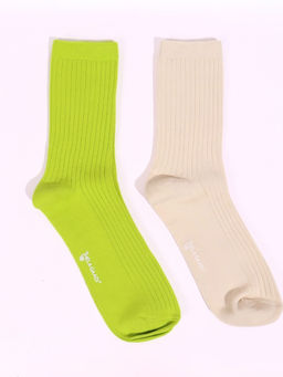 Thela Gaadi - Multi-Color Solid Pair of Sockss
