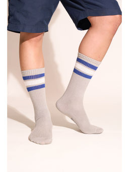 Thela Gaadi - Grey Stripes Pair of Socks