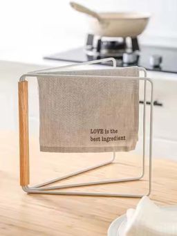 DecorTwist - 3 Arms Folding Dishcloth Drying Rack Holder For Kitchen