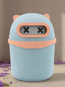 DecorTwist - Plastic Table Desk Dustbin with Swing Lid For Home