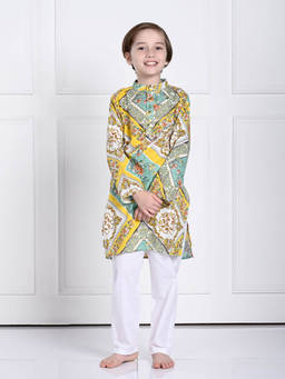THE PONY & PEONY CO. - Boys Riaan Kurta with Pyjama (Set of 2)