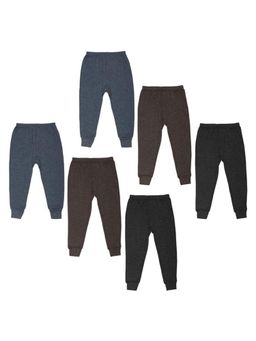 Superminis - Multi-Color Wool Textured Thermal Pant (Pack of 6) (0-3 Months)