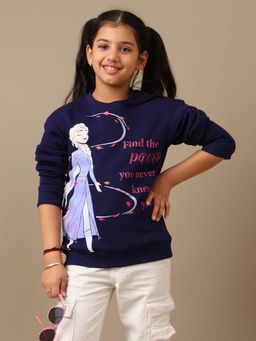 Kidsville - Official Frozen Graphic Printed Regular Fit Sweatshirt For Girls