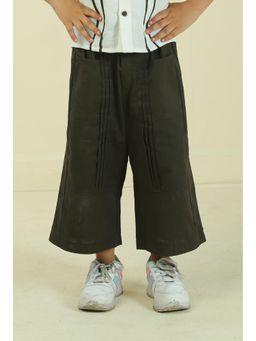 LH - Brown Cotton Solid Pant