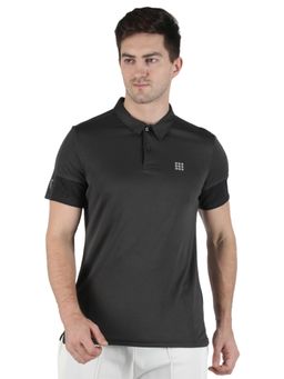 Rock.it - Men Grey Collar Regular Fit Half Sleeve T-Shirt