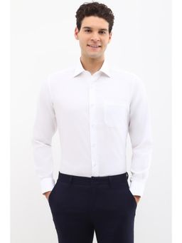 Allen Solly - Men White Regular Fit Solid Full Sleeves Formal Shirt