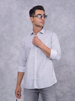 CRIMSOUNE CLUB - Mens White Floral Print Shirt
