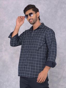 CRIMSOUNE CLUB - Mens Black Checks Shirt