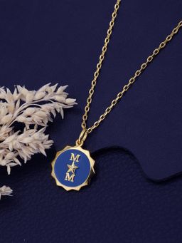 Carlton London - Cubic Zirconia Gold-Plated Pendant with Chain