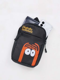 Bewakoof - Unisex Unisex Black Digitally Isolated Printed Sling Bag