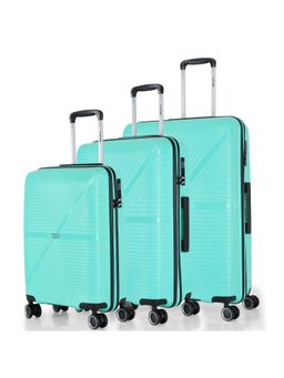 Nasher Miles - Unisex Hard-Sided Luggage Light Blue Trolley Bags (Pack of 3) (S/M/L)