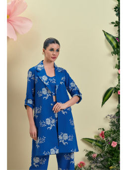 ORIGANI - Blue Brisa Embroidered Blazer Jacket