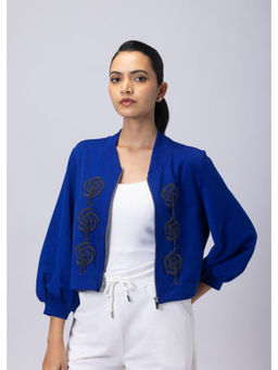 Alonge - Blue Effortless Zipper Jacket