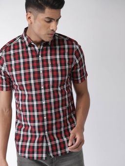 Levi's - Men Red Black Slim Fit Casual Shirt