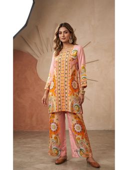 PIRRA DESIGN - Women's Baby Pink Printed Co-Ord Set