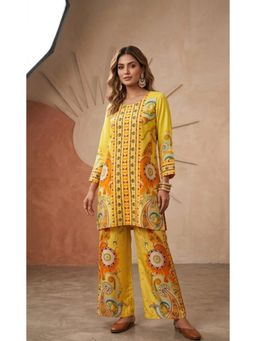 PIRRA DESIGN - Women's Yellow Printed Co-Ord Set