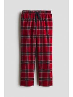 H&M - Boys Red Patterned Flannel Pyjama Bottoms