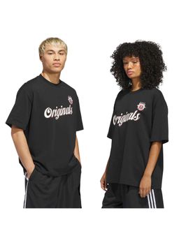 adidas Originals - Black Typography Crew Neck T-Shirt