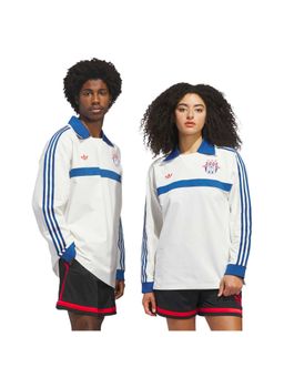 adidas Originals - White Printed Collar Neck Polo T-Shirt