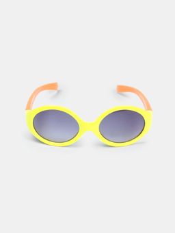 DukieKooky - Kids Grey Lens Yellow Oval Sunglasses with UV Protected Lens 900713