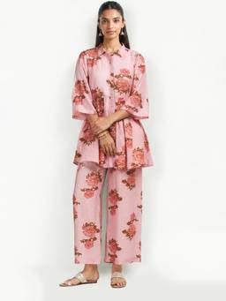 max - Pink Floral Printed Co-Ord Set