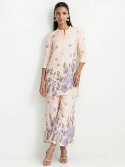 max - Cream Floral Printed Co-Ord Set