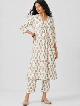 max - Off White Floral Printed Co-Ord Set