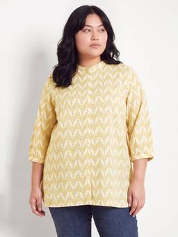 max - Yellow Printed Tunic