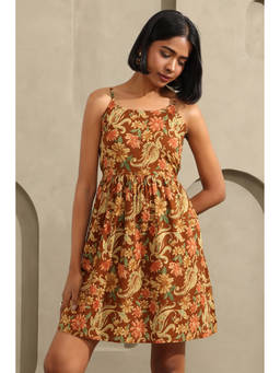 Soch - Brown Floral Printed Dress