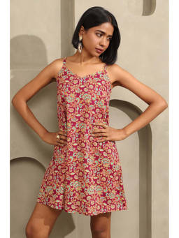 Soch - Wine Floral Printed Dress