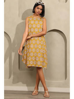 Soch - Mustard Floral Printed Dress