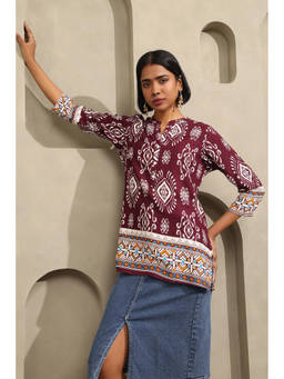 Soch - Burgundy Printed Tunic