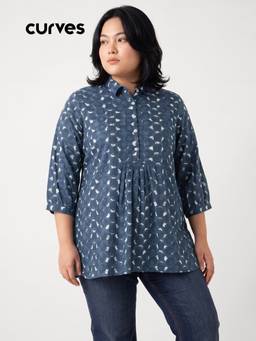max - Indigo Printed Tunic