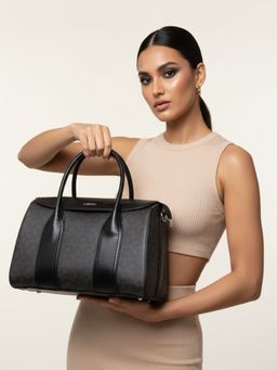 CARRIALL - Dazzle Womens Vegan Leather Tote Bag With Detachable Strap - Black