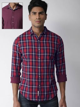 Levi's - Men Maroon Slim Fit Reversible Casual Shirt