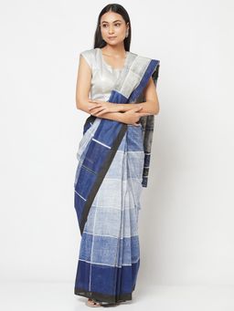 Fabindia - Cotton Silk Printed Stitched Saree Without Blouse