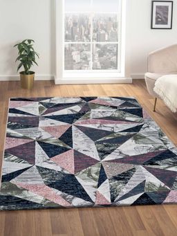 OBSESSIONS - Multi-Color Polypropylene Geometric Carpet (4X6 Feet)