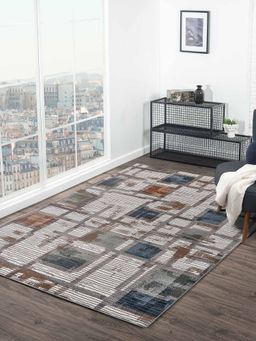 OBSESSIONS - Geometric Multi-Color Polypropylene Carpet (5X7 Feet)