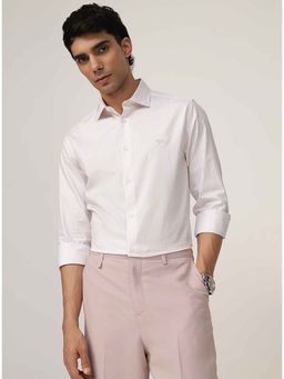 Andamen - Men Pink Stripes Cotton Regular Fit Shirt