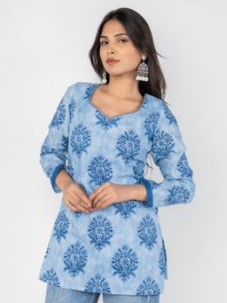 PRET PITAARA - Blue Motif Top
