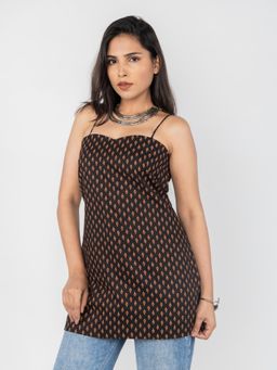 PRET PITAARA - Black Spaghetti Strap Top